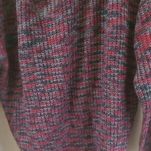 Red and Black Knit Sweater